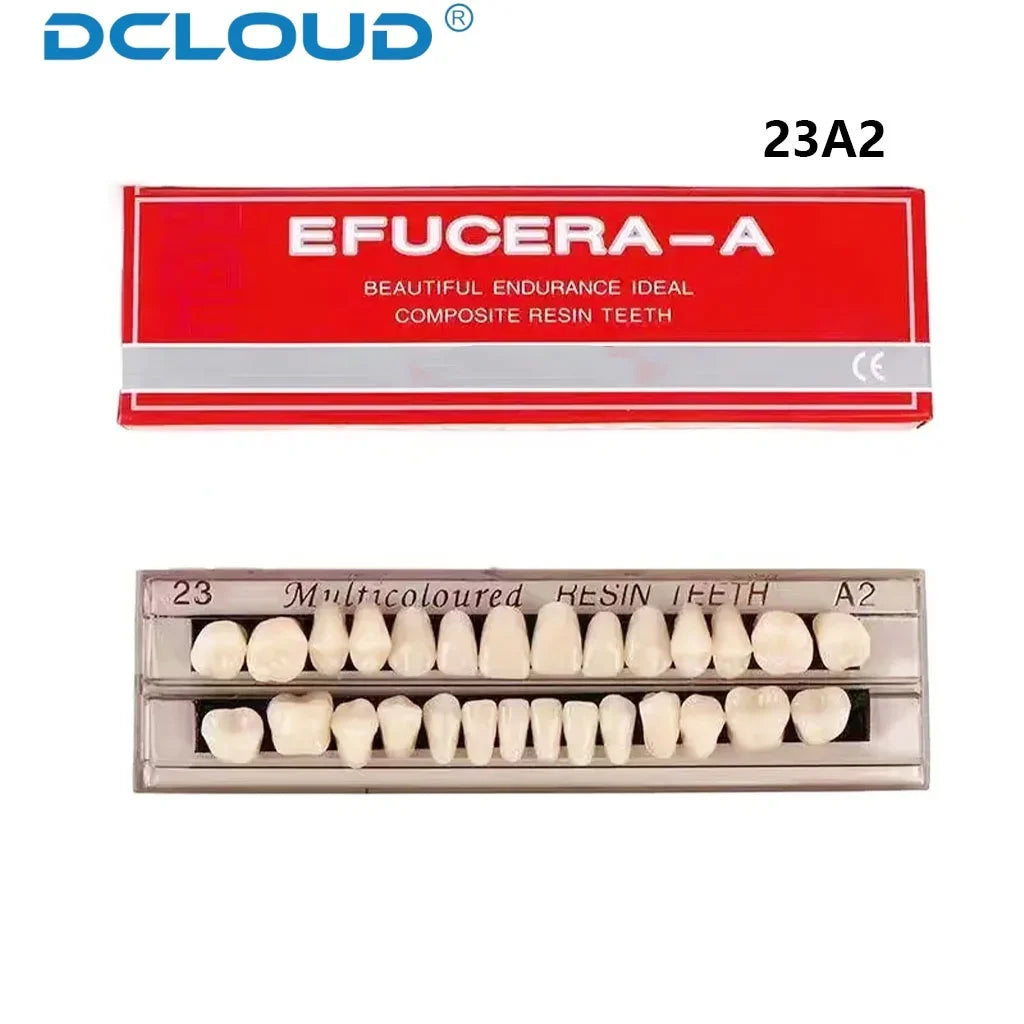 28 Teeth Dental Denture Acrylic Resin Full Teeth Upper Lower Shade 22# 23# A2/A3 False Teeth Research On Dentist Education Model