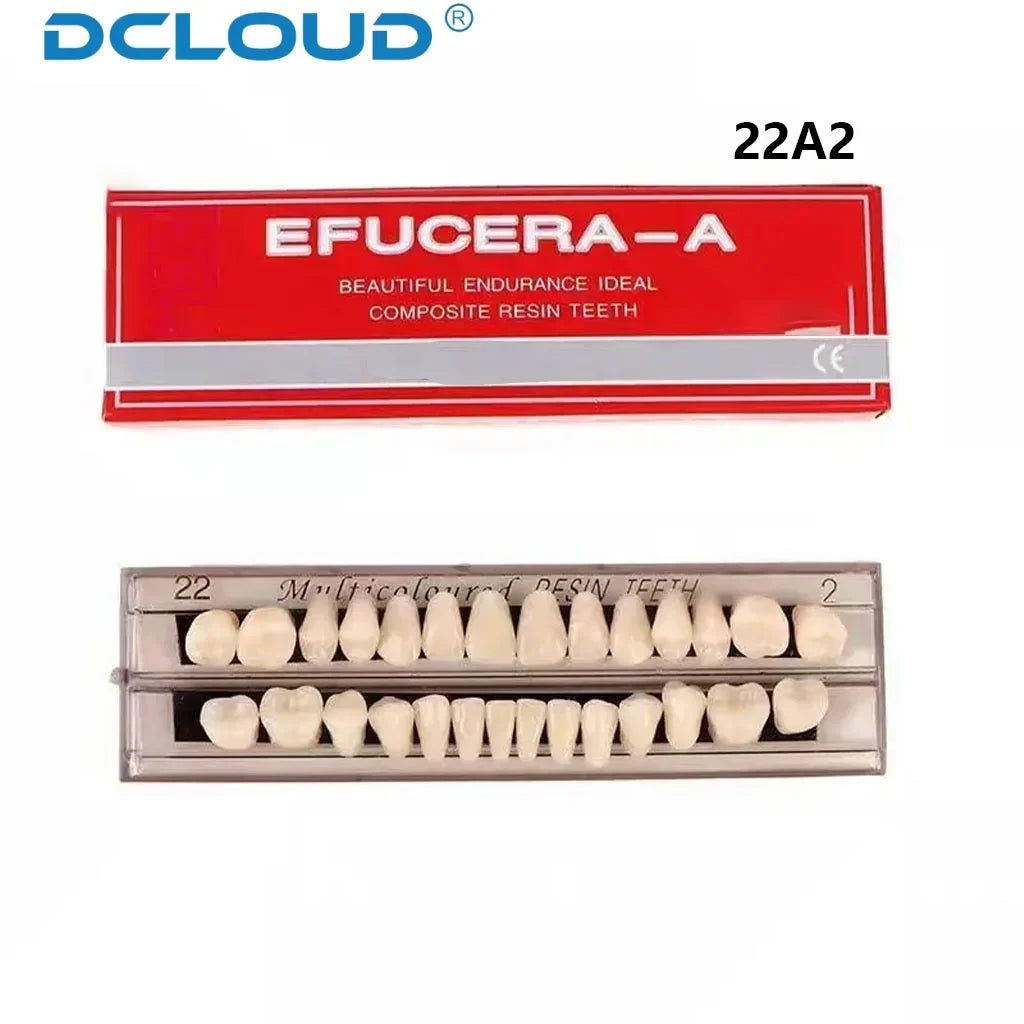 28 Teeth Dental Denture Acrylic Resin Full Teeth Upper Lower Shade 22# 23# A2/A3 False Teeth Research On Dentist Education Model