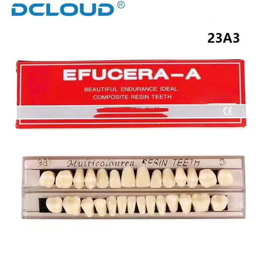 28 Teeth Dental Denture Acrylic Resin Full Teeth Upper Lower Shade 22# 23# A2/A3 False Teeth Research On Dentist Education Model