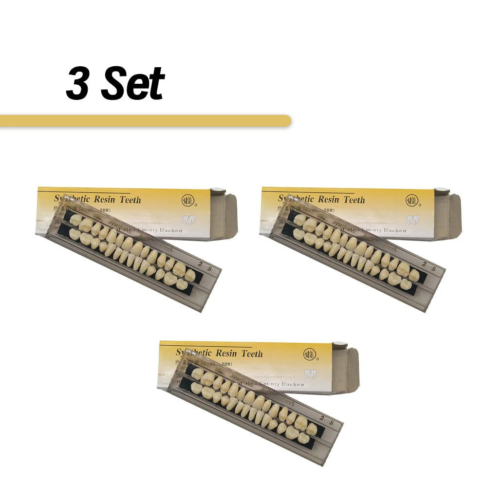 28Pcs/Sets Dental Synthetic Resin Teeth Composite Color High Wear Resistant JIANMEI Resin Teeth Dental Education Model